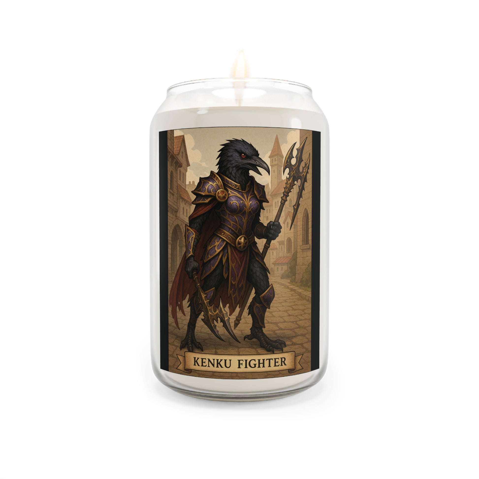 Fantasy Kenku Fighter Scented Candle, Cozy Home Decor, Gift for Gamers, RPG Candle, Dungeons & Dragons Accessories