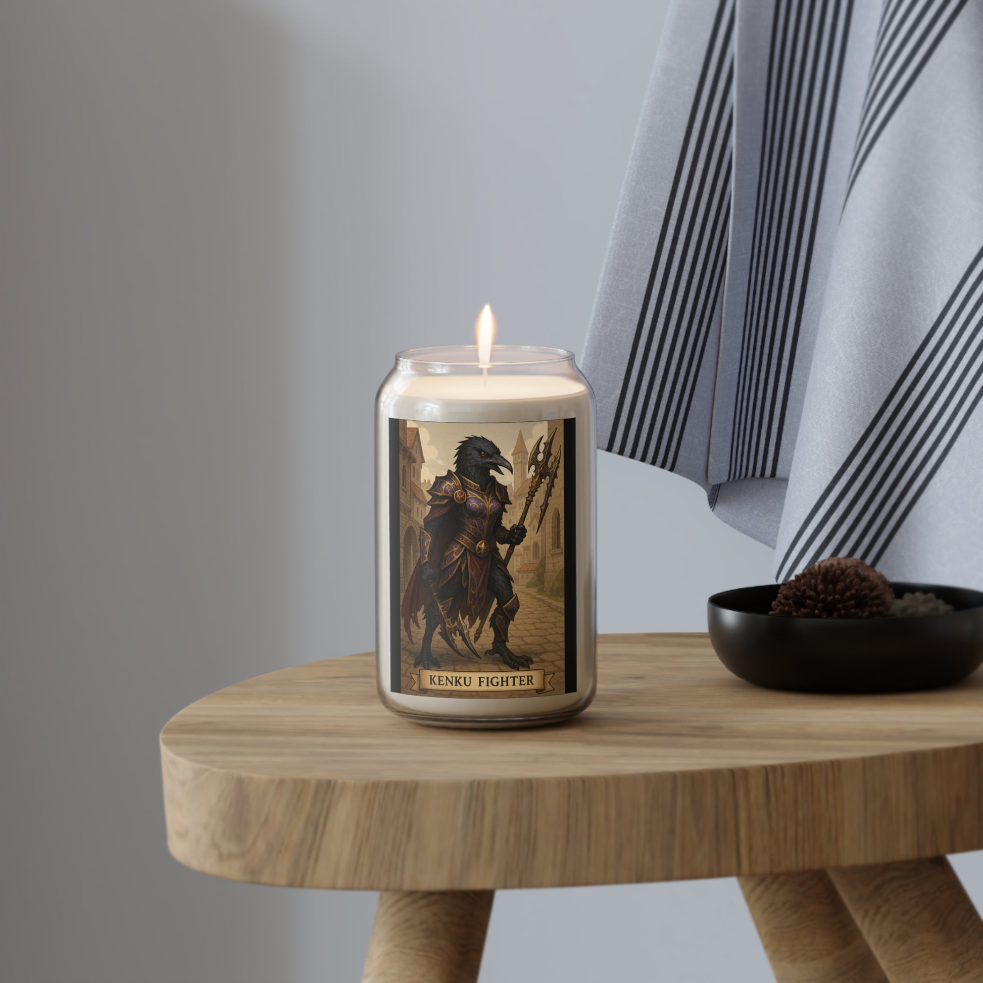 Fantasy Kenku Fighter Scented Candle, Cozy Home Decor, Gift for Gamers, RPG Candle, Dungeons & Dragons Accessories