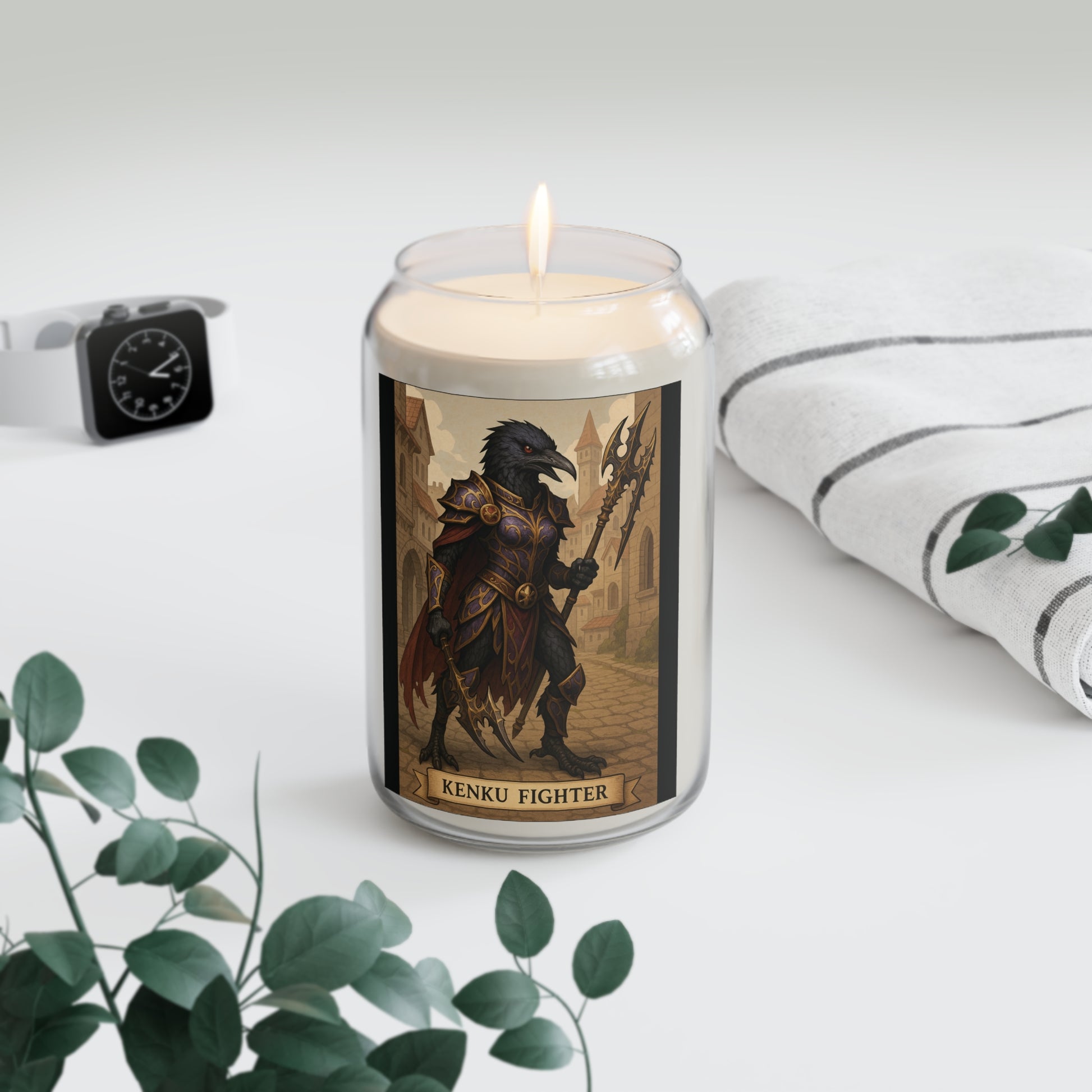 Fantasy Kenku Fighter Scented Candle, Cozy Home Decor, Gift for Gamers, RPG Candle, Dungeons & Dragons Accessories